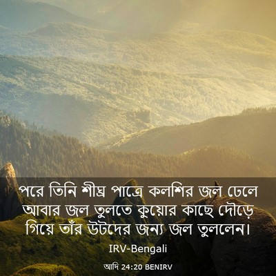 Picture 03 - আদি 24:20 BENIRV - পরে তিনি শীঘ্র - Bible Verse Picture