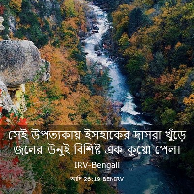 Picture 03 - আদি 26:19 BENIRV - সেই উপত্যকায় - Bible Verse Picture
