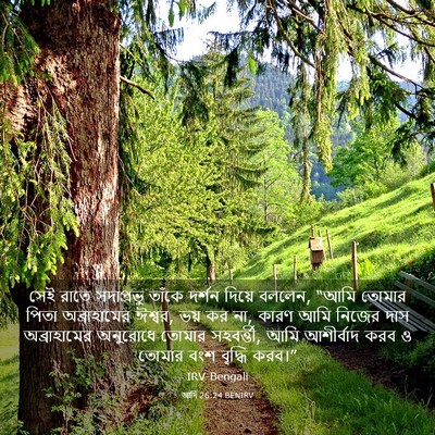 Picture 03 - আদি 26:24 BENIRV - সেই রাতে সদাপ্রভু - Bible Verse Picture