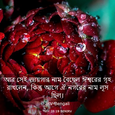 Picture 03 - আদি 28:19 BENIRV - আর সেই জায়গার নাম - Bible Verse Picture
