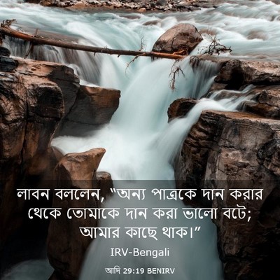 Picture 03 - আদি 29:19 BENIRV - লাবন বললেন, “অন্য - Bible Verse Picture