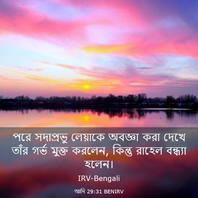 Picture 03 - আদি 29:31 BENIRV - পরে সদাপ্রভু - Bible Verse Picture