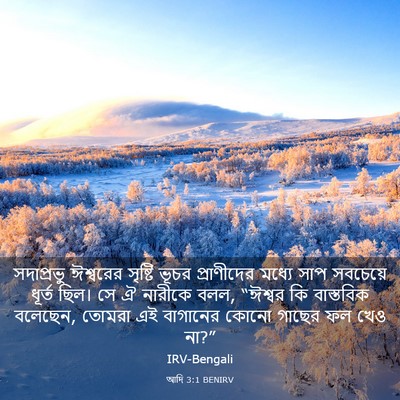 Picture 03 - আদি 3:1 BENIRV - সদাপ্রভু ঈশ্বরের - Bible Verse Picture