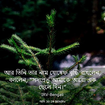 Picture 03 - আদি 30:24 BENIRV - আর তিনি তার নাম - Bible Verse Picture