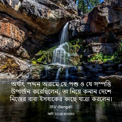 Picture 03 - আদি 31:18 BENIRV - অর্থাৎ পদ্দন - Bible Verse Picture