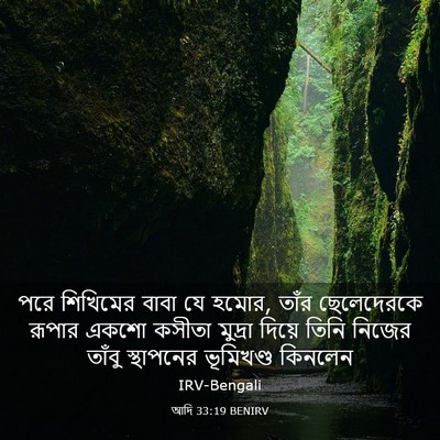 Picture 03 - আদি 33:19 BENIRV - পরে শিখিমের বাবা - Bible Verse Picture