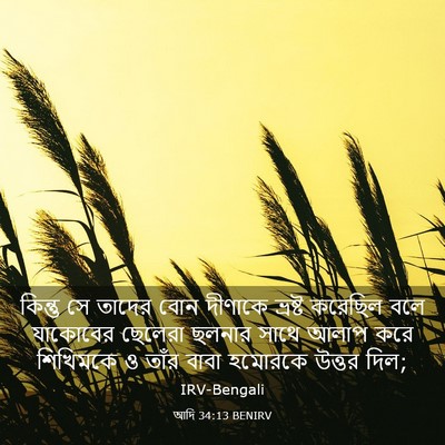 Picture 03 - আদি 34:13 BENIRV - কিন্তু সে তাদের - Bible Verse Picture