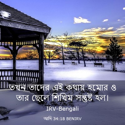 Picture 03 - আদি 34:18 BENIRV - তখন তাদের এই কথায় - Bible Verse Picture