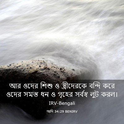 Picture 03 - আদি 34:29 BENIRV - আর ওদের শিশু ও - Bible Verse Picture