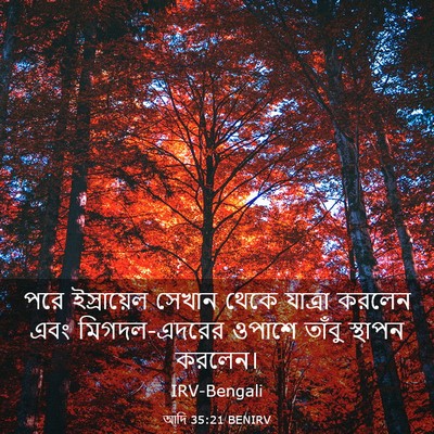 Picture 03 - আদি 35:21 BENIRV - পরে ইস্রায়েল - Bible Verse Picture