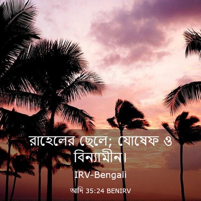 Picture 03 - আদি 35:24 BENIRV - রাহেলের ছেলে; - Bible Verse Picture