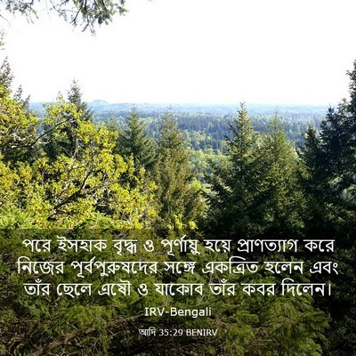 Picture 03 - আদি 35:29 BENIRV - পরে ইসহাক বৃদ্ধ ও - Bible Verse Picture