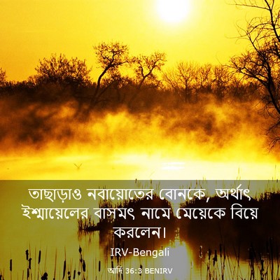 Picture 03 - আদি 36:3 BENIRV - তাছাড়াও - Bible Verse Picture