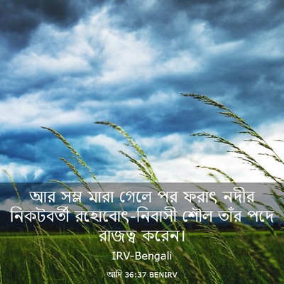 Picture 03 - আদি 36:37 BENIRV - আর সম্ল মারা গেলে - Bible Verse Picture