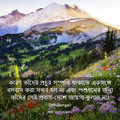 Picture 03 - আদি 36:7 BENIRV - কারণ তাঁদের - Bible Verse Picture