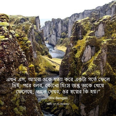 Picture 03 - আদি 37:20 BENIRV - এখন এস, আমরা ওকে - Bible Verse Picture