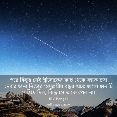Picture 03 - আদি 38:20 BENIRV - পরে যিহূদা সেই - Bible Verse Picture