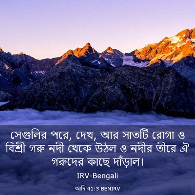 Picture 03 - আদি 41:3 BENIRV - সেগুলির পরে, দেখ, - Bible Verse Picture
