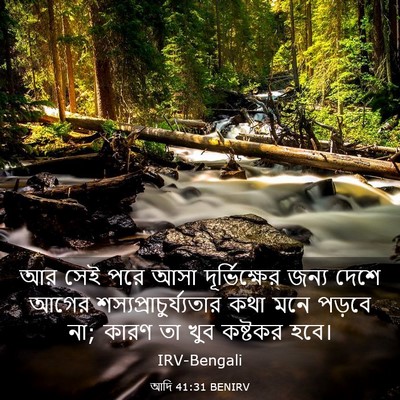 Picture 03 - আদি 41:31 BENIRV - আর সেই পরে আসা - Bible Verse Picture
