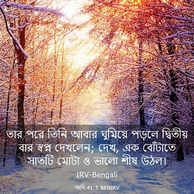 Picture 03 - আদি 41:5 BENIRV - তার পরে তিনি আবার - Bible Verse Picture