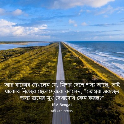 Picture 03 - আদি 42:1 BENIRV - আর যাকোব দেখলেন যে, - Bible Verse Picture
