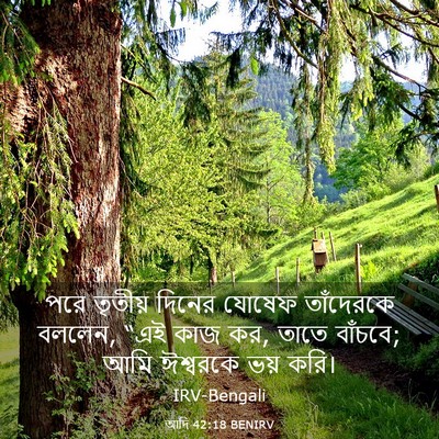 Picture 03 - আদি 42:18 BENIRV - পরে তৃতীয় দিনের - Bible Verse Picture