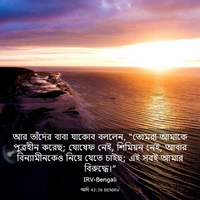 Picture 03 - আদি 42:36 BENIRV - আর তাঁদের বাবা - Bible Verse Picture