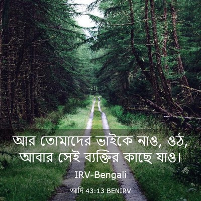 Picture 03 - আদি 43:13 BENIRV - আর তোমাদের ভাইকে - Bible Verse Picture