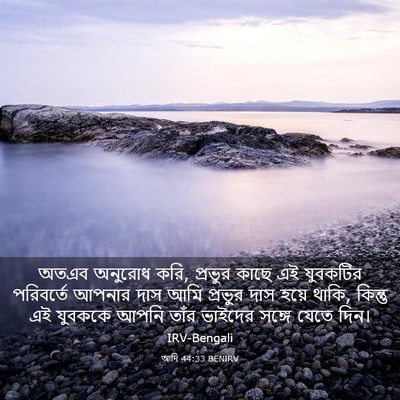 Picture 03 - আদি 44:33 BENIRV - অতএব অনুরোধ করি, - Bible Verse Picture