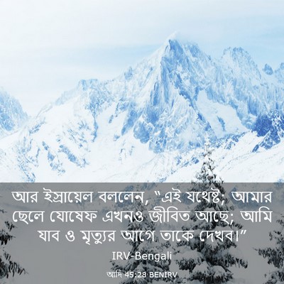 Picture 03 - আদি 45:28 BENIRV - আর ইস্রায়েল - Bible Verse Picture