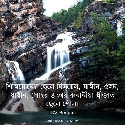 Picture 03 - আদি 46:10 BENIRV - শিমিয়োনের ছেলে - Bible Verse Picture