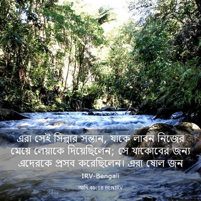Picture 03 - আদি 46:18 BENIRV - এরা সেই সিল্পার - Bible Verse Picture