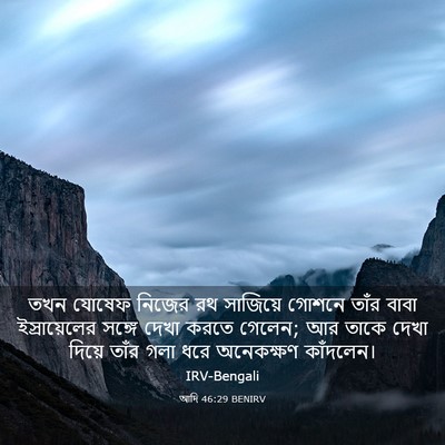 Picture 03 - আদি 46:29 BENIRV - তখন যোষেফ নিজের রথ - Bible Verse Picture