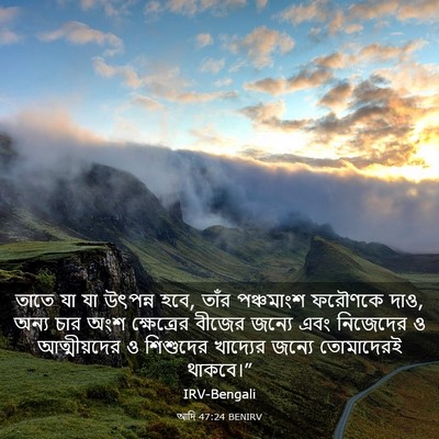 Picture 03 - আদি 47:24 BENIRV - তাতে যা যা উৎপন্ন - Bible Verse Picture