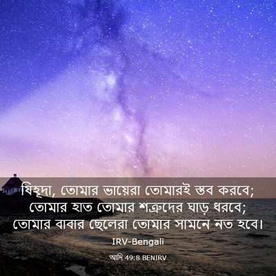 Picture 03 - আদি 49:8 BENIRV - যিহূদা, তোমার - Bible Verse Picture
