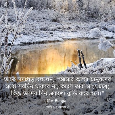 Picture 03 - আদি 6:3 BENIRV - তাতে সদাপ্রভু - Bible Verse Picture