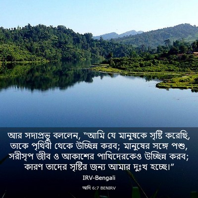 Picture 03 - আদি 6:7 BENIRV - আর সদাপ্রভু বললেন, - Bible Verse Picture