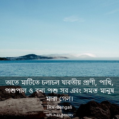 Picture 03 - আদি 7:21 BENIRV - তাতে মাটিতে চলাচল - Bible Verse Picture