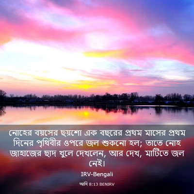 Picture 03 - আদি 8:13 BENIRV - নোহের বয়সের - Bible Verse Picture