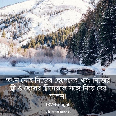 Picture 03 - আদি 8:18 BENIRV - তখন নোহ নিজের - Bible Verse Picture