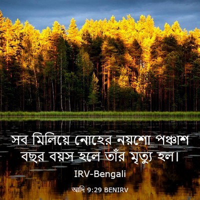 Picture 03 - আদি 9:29 BENIRV - সব মিলিয়ে নোহের - Bible Verse Picture