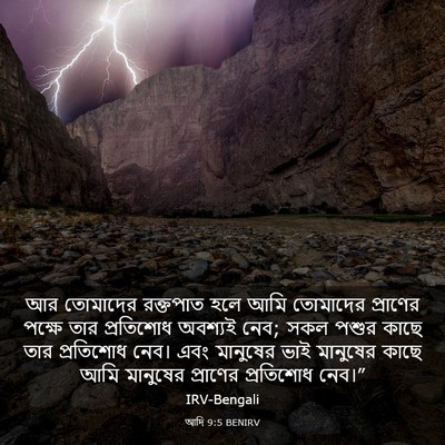 Picture 03 - আদি 9:5 BENIRV - আর তোমাদের - Bible Verse Picture