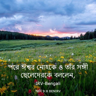 Picture 03 - আদি 9:8 BENIRV - পরে ঈশ্বর নোহকে ও - Bible Verse Picture