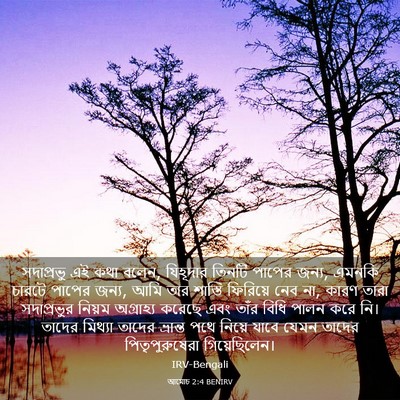 Picture 03 - আমোচ 2:4 BENIRV - সদাপ্রভু এই কথা - Bible Verse Picture