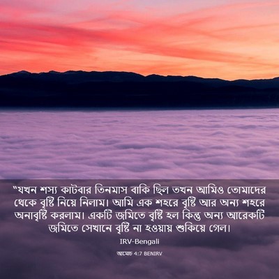 Picture 03 - আমোচ 4:7 BENIRV - “যখন শস্য কাটবার - Bible Verse Picture