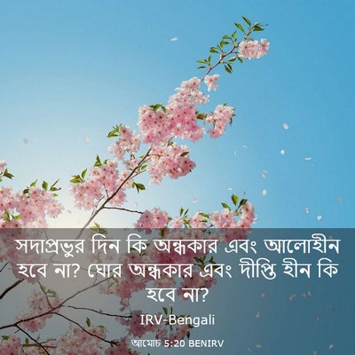 Picture 03 - আমোচ 5:20 BENIRV - সদাপ্রভুর দিন কি - Bible Verse Picture
