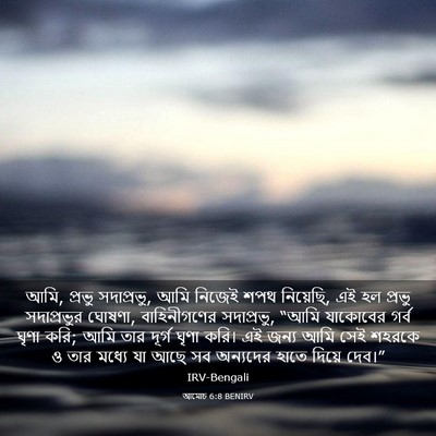 Picture 03 - আমোচ 6:8 BENIRV - আমি, প্রভু - Bible Verse Picture