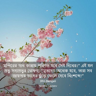 Picture 03 - আমোচ 8:3 BENIRV - মন্দিরের গান - Bible Verse Picture