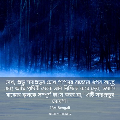 Picture 03 - আমোচ 9:8 BENIRV - দেখ, প্রভু - Bible Verse Picture