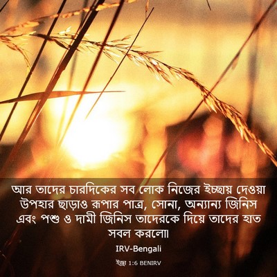 Picture 03 - ইজ্ৰা 1:6 BENIRV - আর তাদের চারদিকের - Bible Verse Picture
